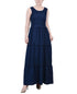 Petite Sleeveless Textured Tiered Maxi Dress